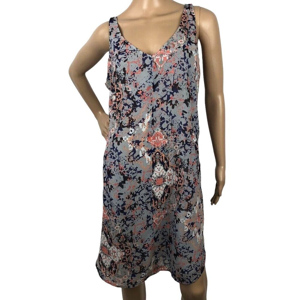 Cabi Fresco Boho Floral Abstract Printed Sleeveless Slip Dress Cami Tank Mini S - Picture 2 of 8